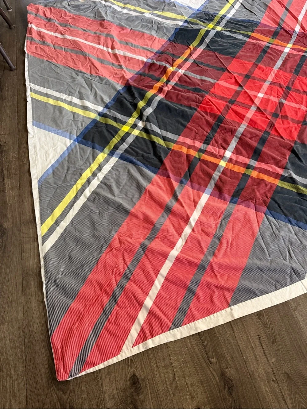Williams Sonoma Striped Full/Queen? Plaid Duvet Cover And Pillow Cases